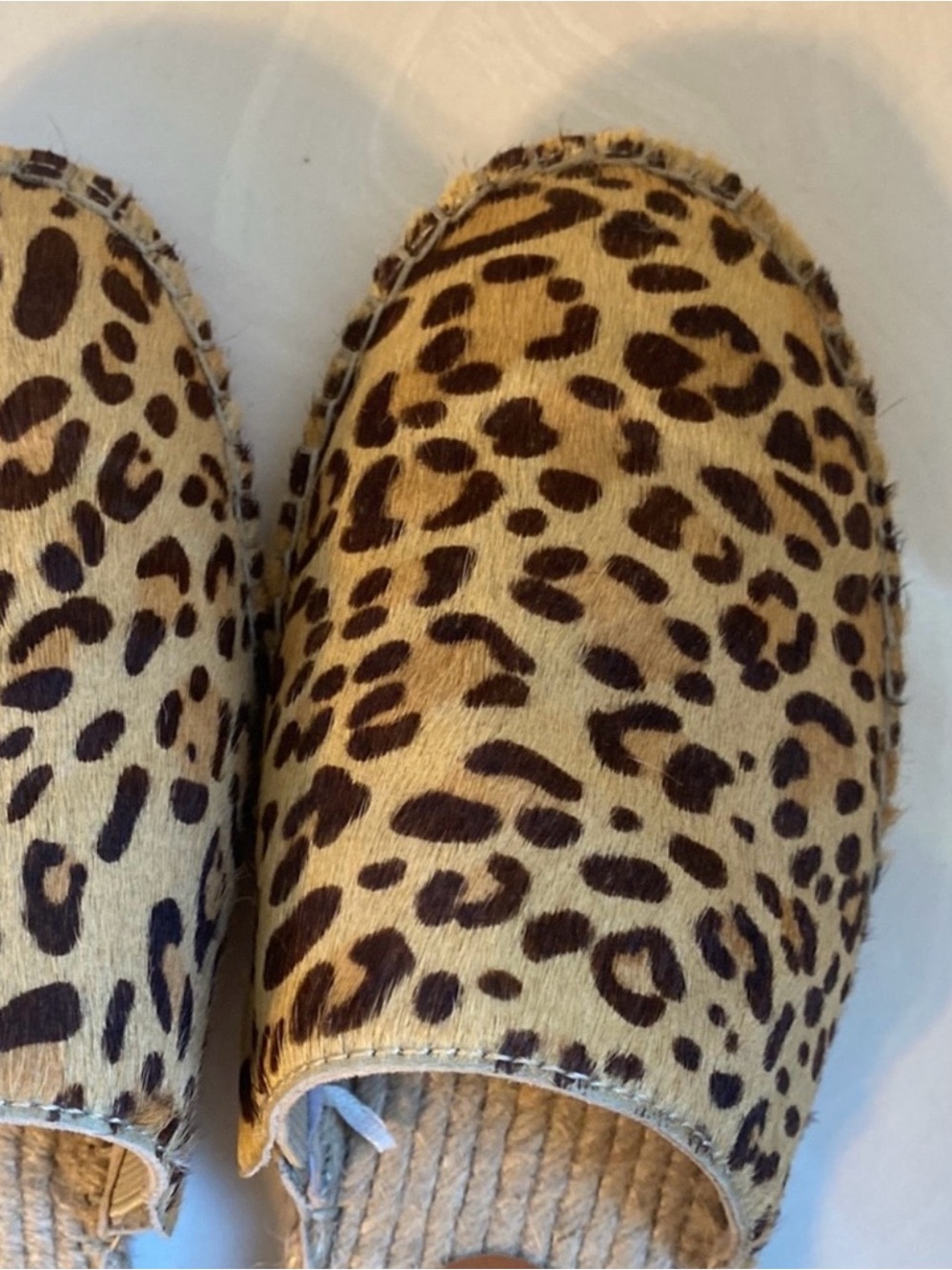 GAP Leopard Print Espadrille Mules in Tan and Brown - Picture 2 of 5